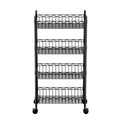 Artiss 4-Tier Shelving Unit Adjustable Garage Storage Kitchen Rack With Wheels