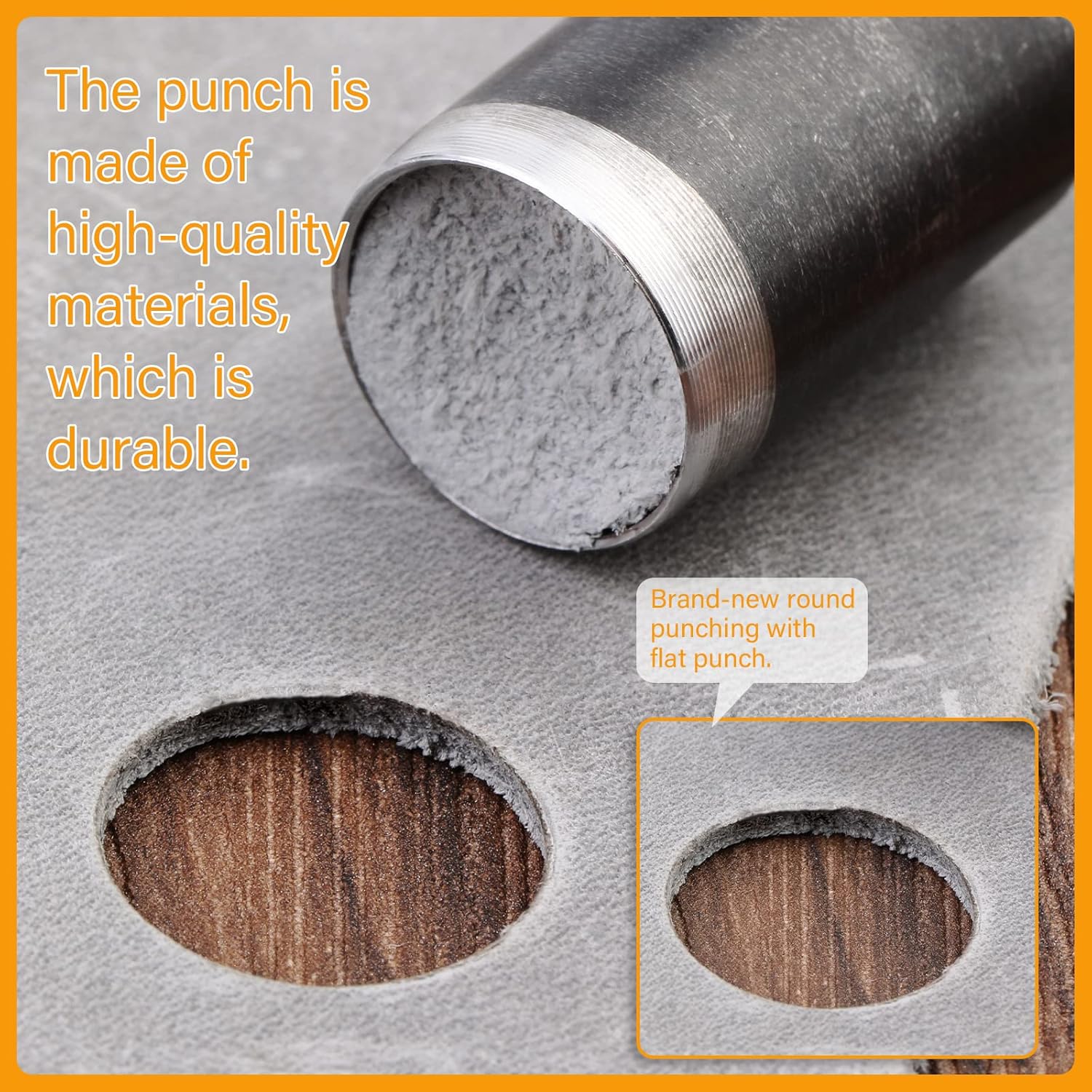 5 Sizes Round Hole Punch, Hollow Punch Cutter Tool Set with Storage Case, Leather Craft Tools Kit for Handmade DIY Craft Hole Punch Black  5 pcs  Black  5 pcs