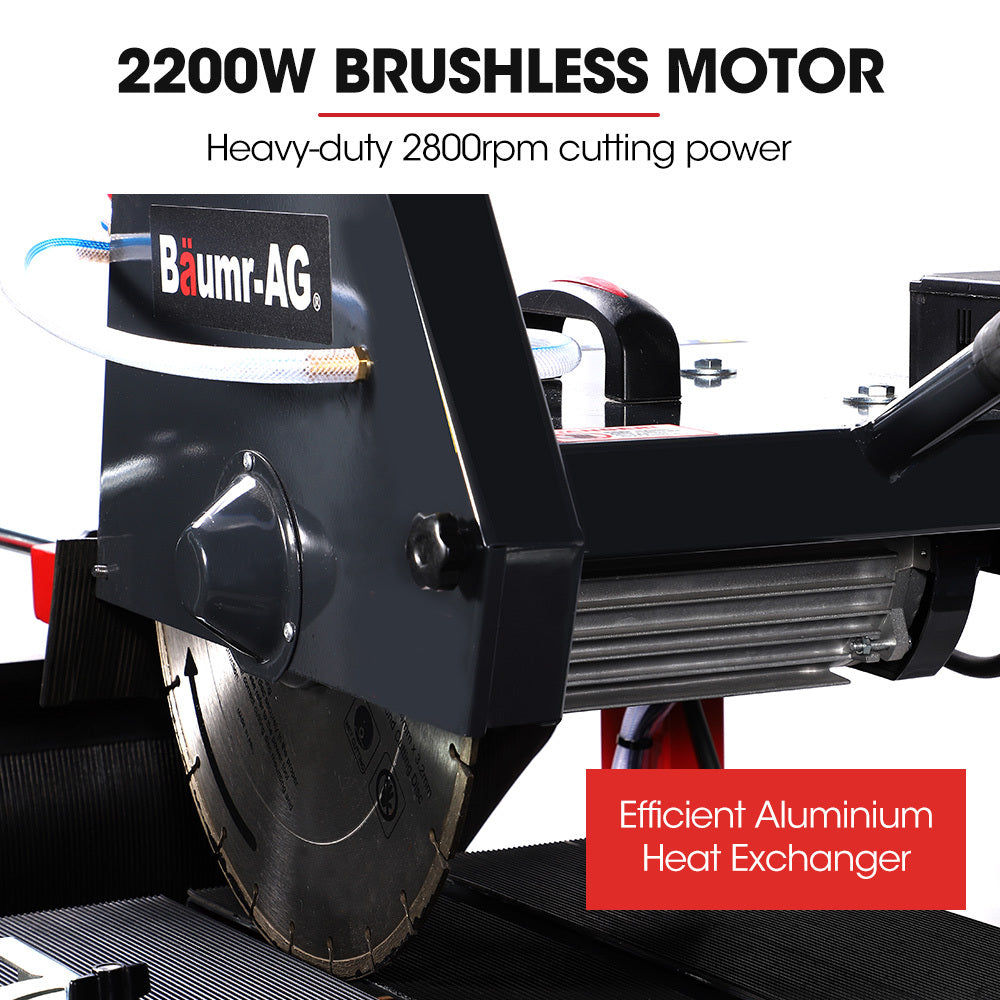 BAUMR-AG 2200W 450mm 18" Brick & Masonry Table Saw, Electric Tile Concrete Cutting, with Stand