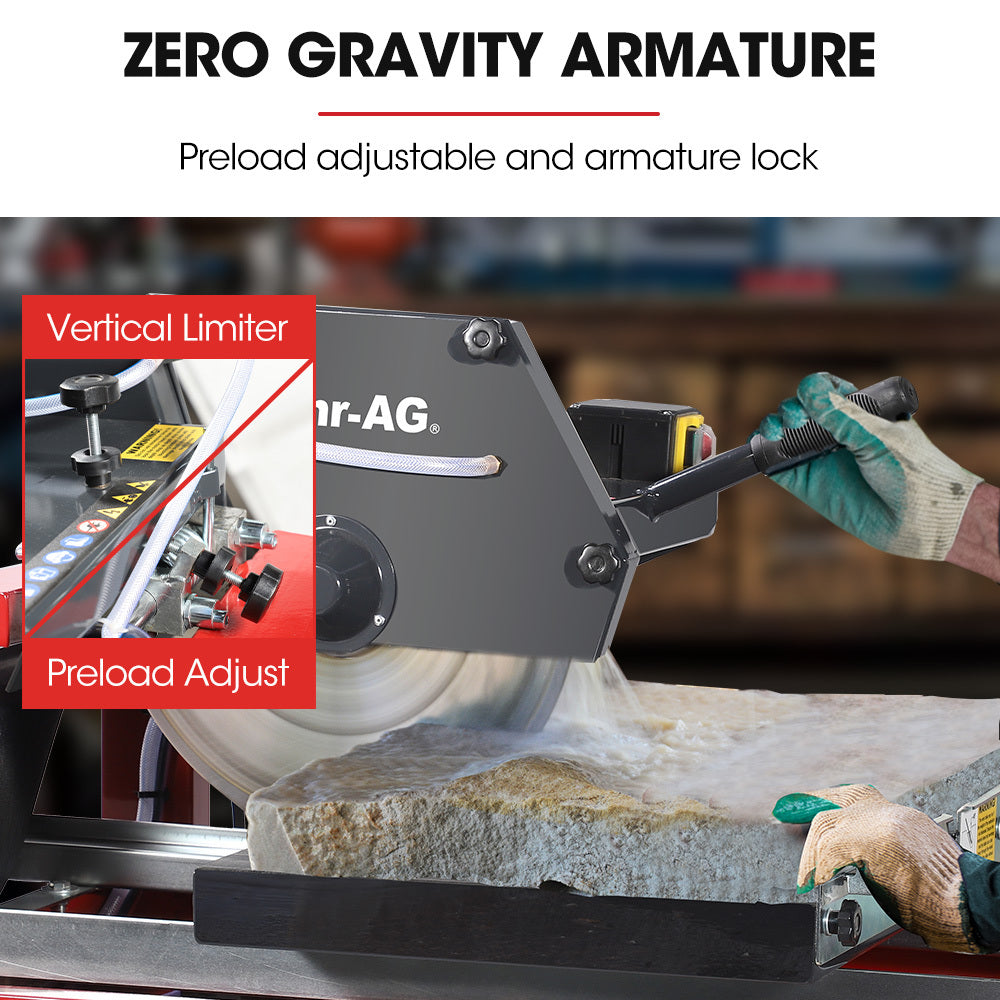 BAUMR-AG 2200W 450mm 18" Brick & Masonry Table Saw, Electric Tile Concrete Cutting, with Stand