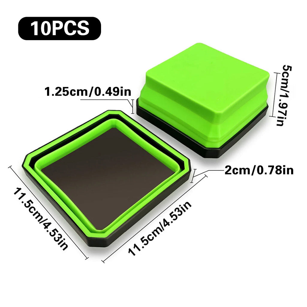 10PCS Silicone Magnetic Tool Tray Folding Storage Disk Screw Bolt Organizer