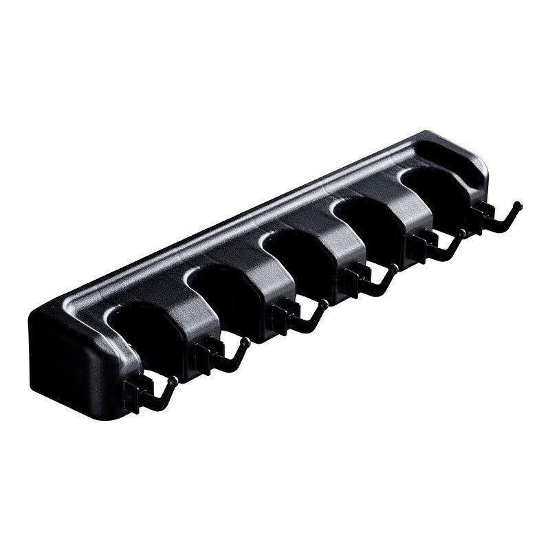 Broom Hanger Mop Holder Wall Mounted Brush Storage Rack Organizer Kitchen Tool - Black