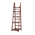 5 Tier Wooden Ladder Shelf Stand Storage Book Shelves Shelving Display Rack