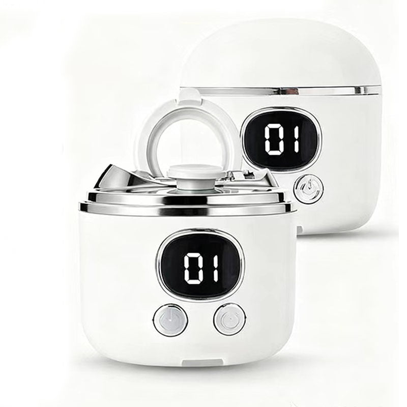 2-in-1 Electric Nail Clipper with Magnifying Glass & LED Light - Automatic Nail Trimmer & Polisher for Babies, Seniors & Adults - Safe USB Rechargeable Manicure Tool with Debris Storage - White