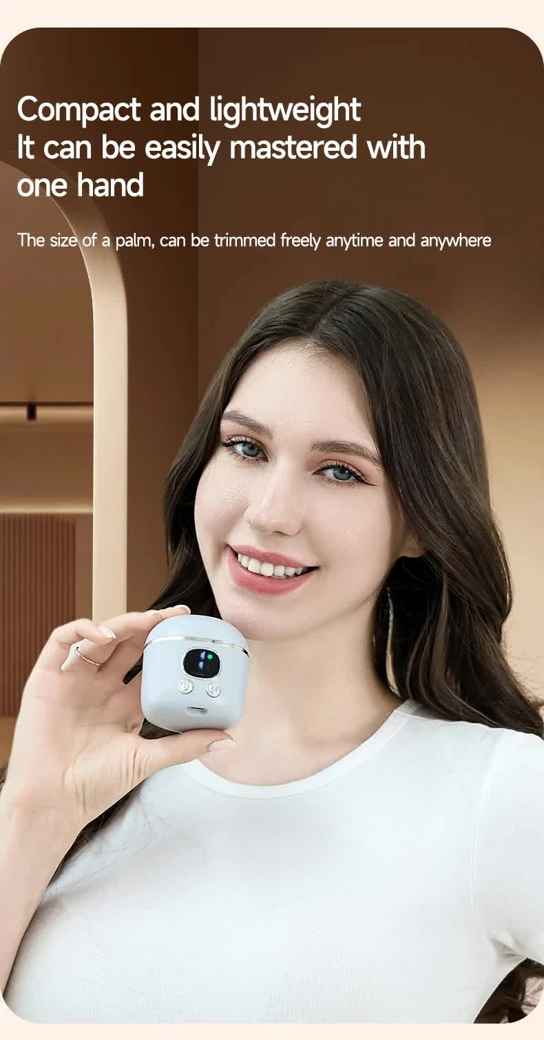 2-in-1 Electric Nail Clipper with Magnifying Glass & LED Light - Automatic Nail Trimmer & Polisher for Babies, Seniors & Adults - Safe USB Rechargeable Manicure Tool with Debris Storage - White