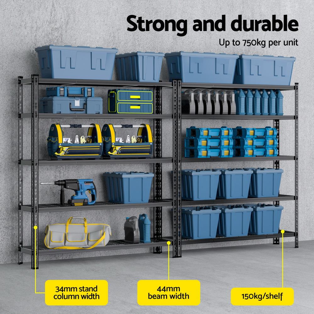 1.8MX2.4M Giantz Garage Shelving Warehouse Rack